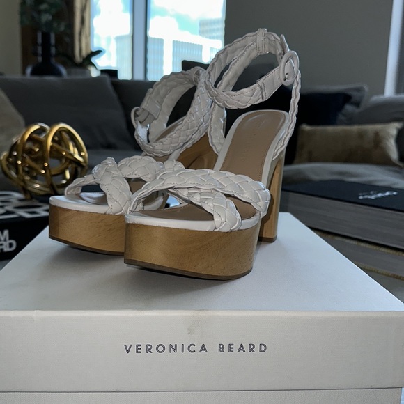 IMMACULATE Veronica Beard Gael Platform Sandals Sz 6.5 - Picture 2 of 8
